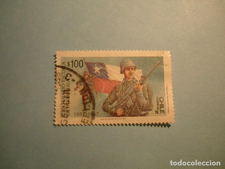 Sellos: CHILE 1987 - CENTENARIO DE LA ESCUELA DE INFANTERIA - EJERCITO. - Foto 1