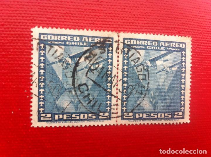Sellos: SELLO USADO. CHILE. 2 PESOS - Foto 1