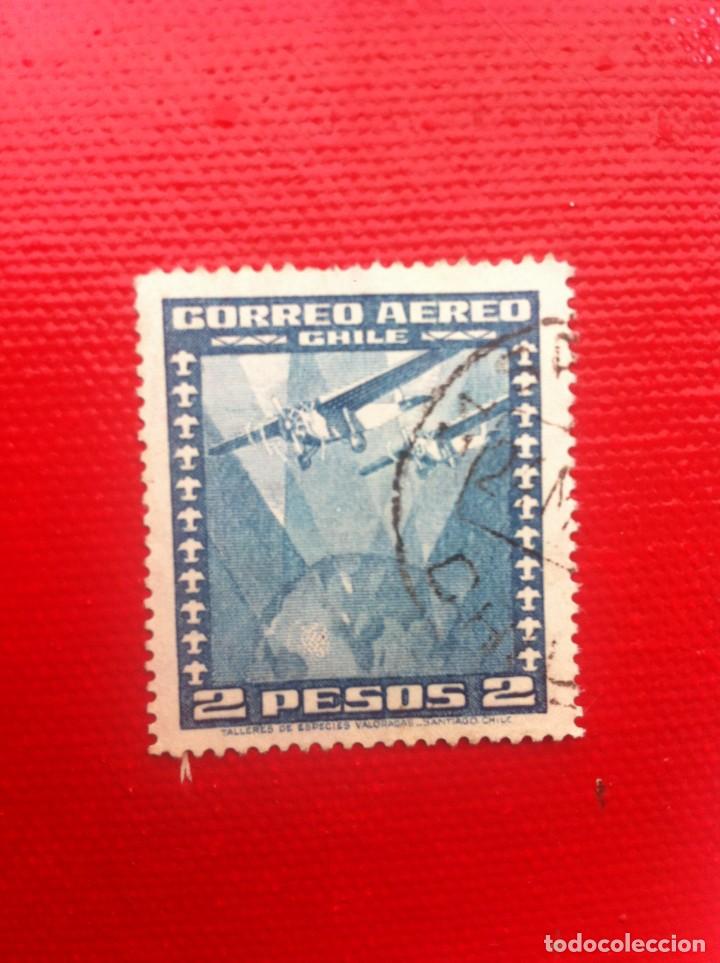 Sellos: SELLO USADO. CHILE. 2 PESOS - Foto 1