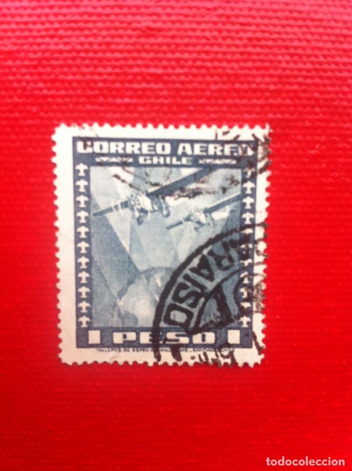 Sellos: SELLO USADO. CHILE. 1 PESO - Foto 1