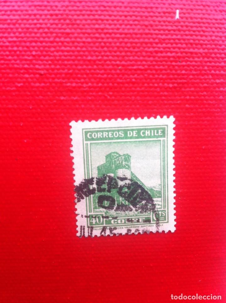 Sellos: SELLO USADO. CHILE. 40 CTS. - Foto 1