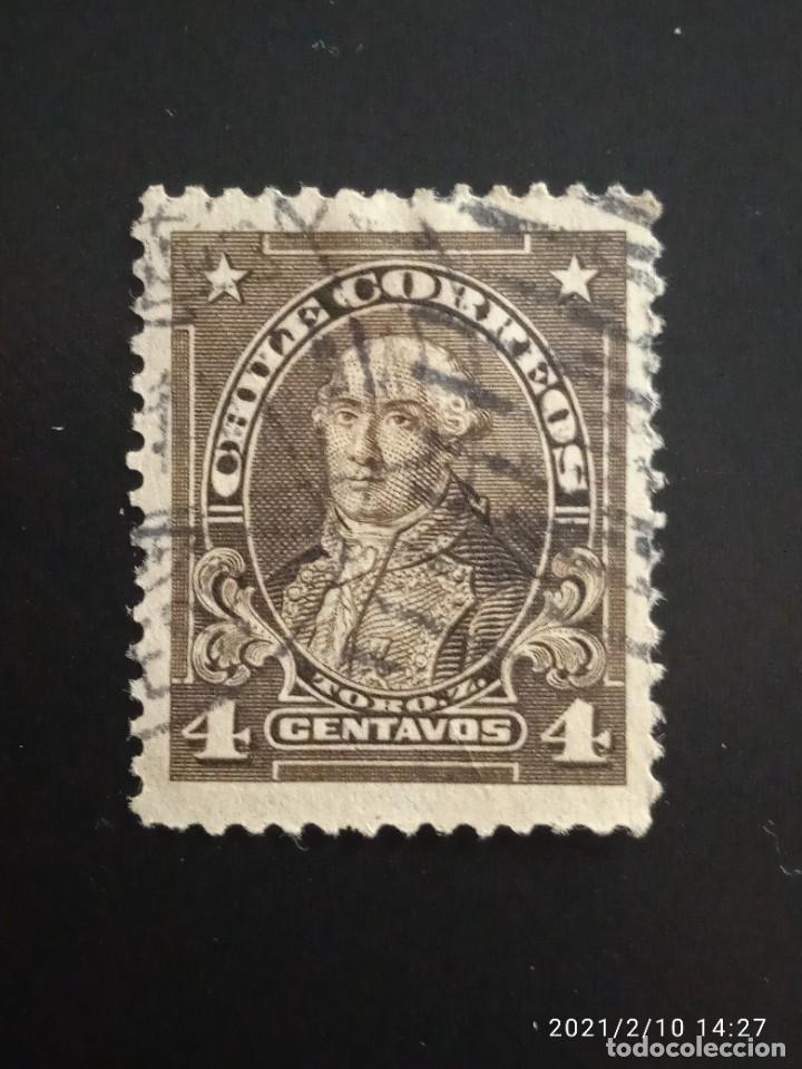 Sellos: CHILE 4 CENTS TORO Z. A&Ntilde;O 1920. - Foto 1