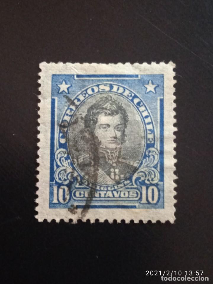 Sellos: CHILE 10 CENTAVOS O.HIGGINS, A&Ntilde;O 1911.. - Foto 1
