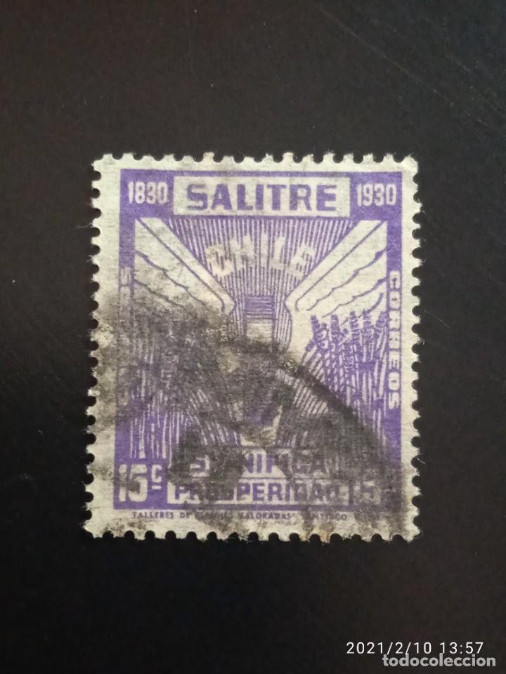 Sellos: CHILE 10 CENTAVOS SALITRE, A&Ntilde;O 1930.. - Foto 1