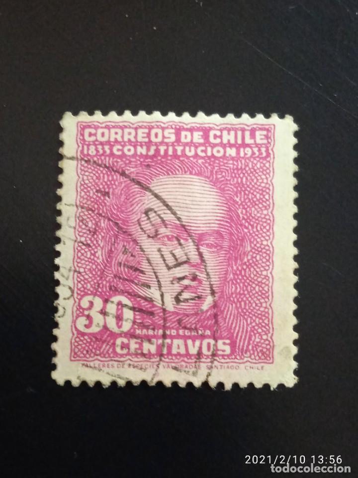 Sellos: CHILE 30 CENTAVOS MARIANO EGA&Ntilde;A, A&Ntilde;O 1936. - Foto 1