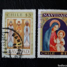Sellos: CHILE YVERT 505/6 SERIE COMPLETA USADA 1978 NAVIDAD. REYES MAGOS. PEDIDO MÍNIMO 3€