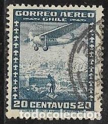 Sellos: CHILE A&Eacute;REO YVERT 32A - Foto 1
