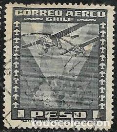 Sellos: CHILE A&Eacute;REO YVERT 38 - Foto 1