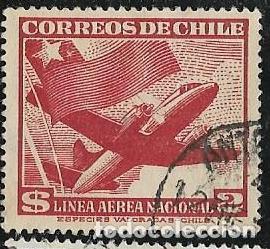 Sellos: CHILE A&Eacute;REO YVERT 132 - Foto 1