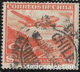 Sellos: CHILE A&Eacute;REO YVERT 134 - Foto 1