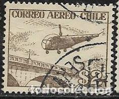Sellos: CHILE A&Eacute;REO YVERT 165 - Foto 1