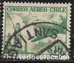 Sellos: CHILE A&Eacute;REO YVERT 166 - Foto 1