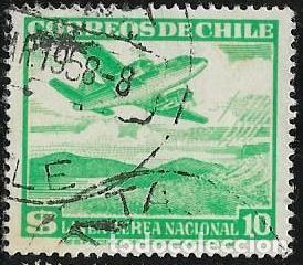 Sellos: CHILE A&Eacute;REO YVERT 136 - Foto 1