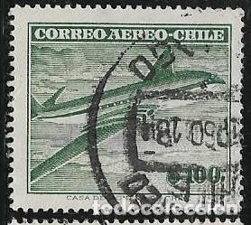 Sellos: CHILE A&Eacute;REO YVERT 163C - Foto 1