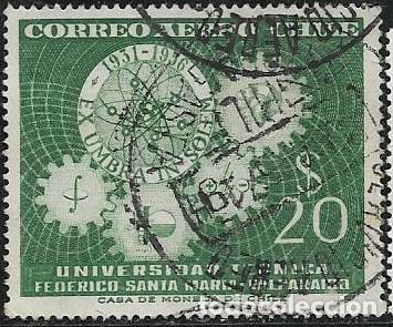 Sellos: CHILE A&Eacute;REO YVERT 172 - Foto 1