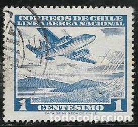 Sellos: CHILE A&Eacute;REO YVERT 196 - Foto 1