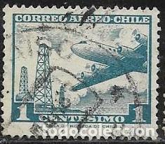 Sellos: CHILE A&Eacute;REO YVERT 204 - Foto 1