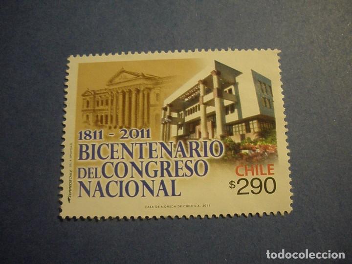 Sellos: CHILE 2011 - EIDIFICIOS, MONUMENTOS - CONGRESO NACIONAL. - Foto 1