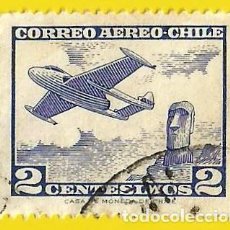 Sellos: CHILE. 1962. AVION A REACCION SOBRE ISLA DE PASCUA. Lote 313948058