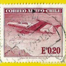 Sellos: CHILE. 1962. AVION BEECHCRAFT A REACCION. Lote 313948408