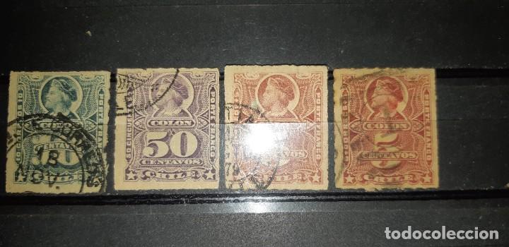 Sellos: LOTE DE SELLOS CHILE, 1877/78. - Foto 1