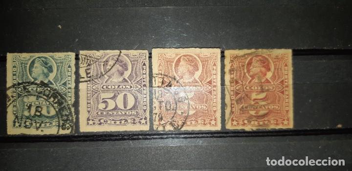 Sellos: LOTE DE SELLOS CHILE, 1877/78. - Foto 3