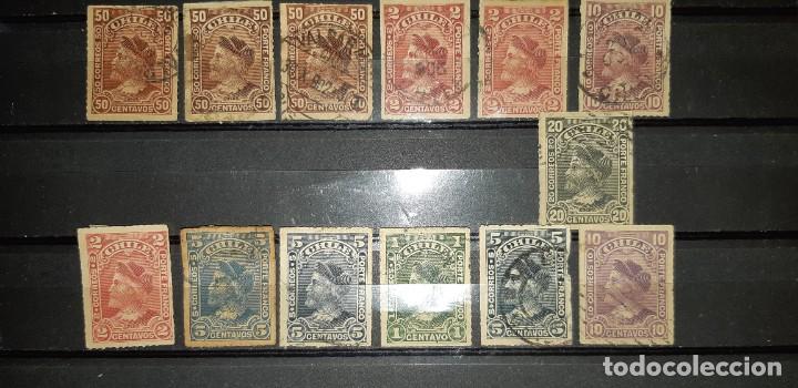 Sellos: LOTE DE SELLOS CHILE, 1900. - Foto 1