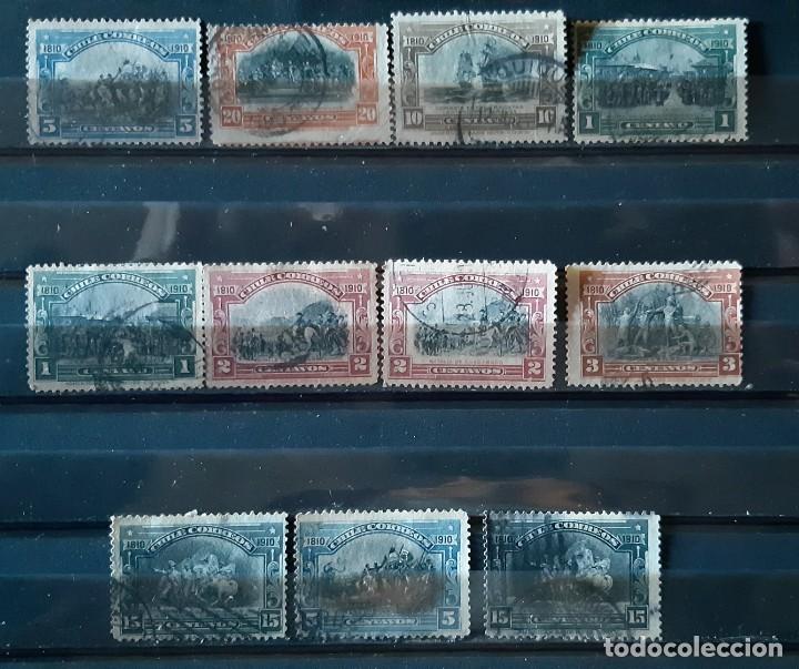 Sellos: LOTE DE SELLOS CHILE, 1910. - Foto 2