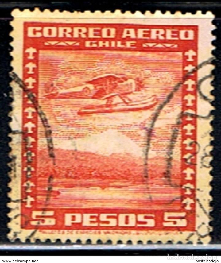 Sellos: CHILE // YVERT 42 AEREO // 1934-38 .... USADO - Foto 1