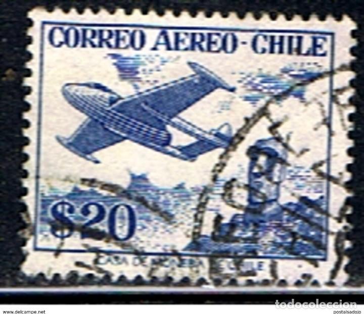 Sellos: CHILE // YVERT 170 AEREO // 1956-57 .... USADO - Foto 1