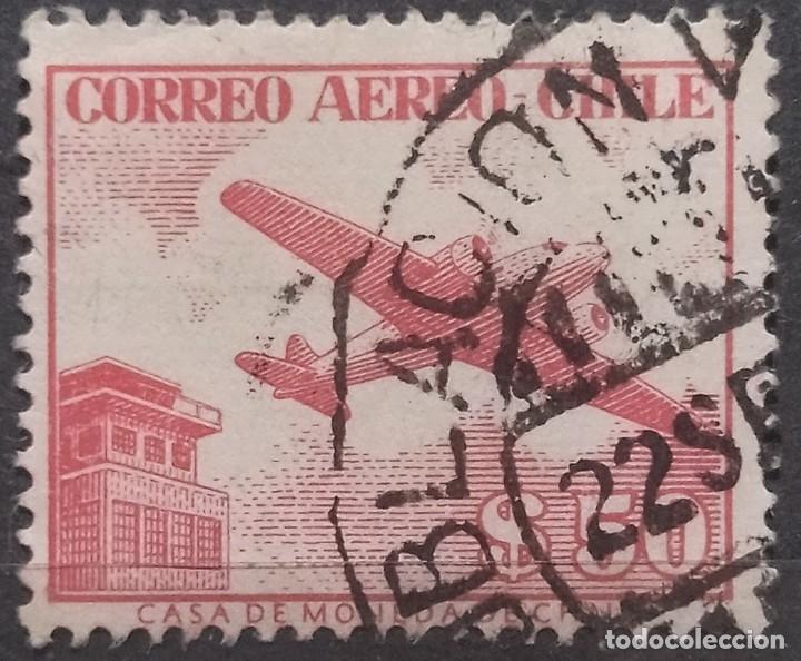 Sellos: CHILE 1956 Correo a&eacute;reo. USADO. - Foto 1