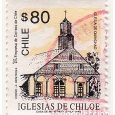 Sellos: CHILE. IGLESIA DE CHILOE. 1993. YT-1245. USADO CON CHARNELA. Lote 364193116