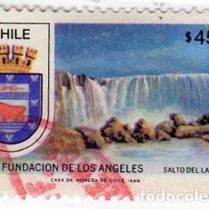 Sellos: CHILE. 250 ANV. DE LOS ÁNGELES. 1989. YT-885B. USADO CON CHARNELA. Lote 364193881