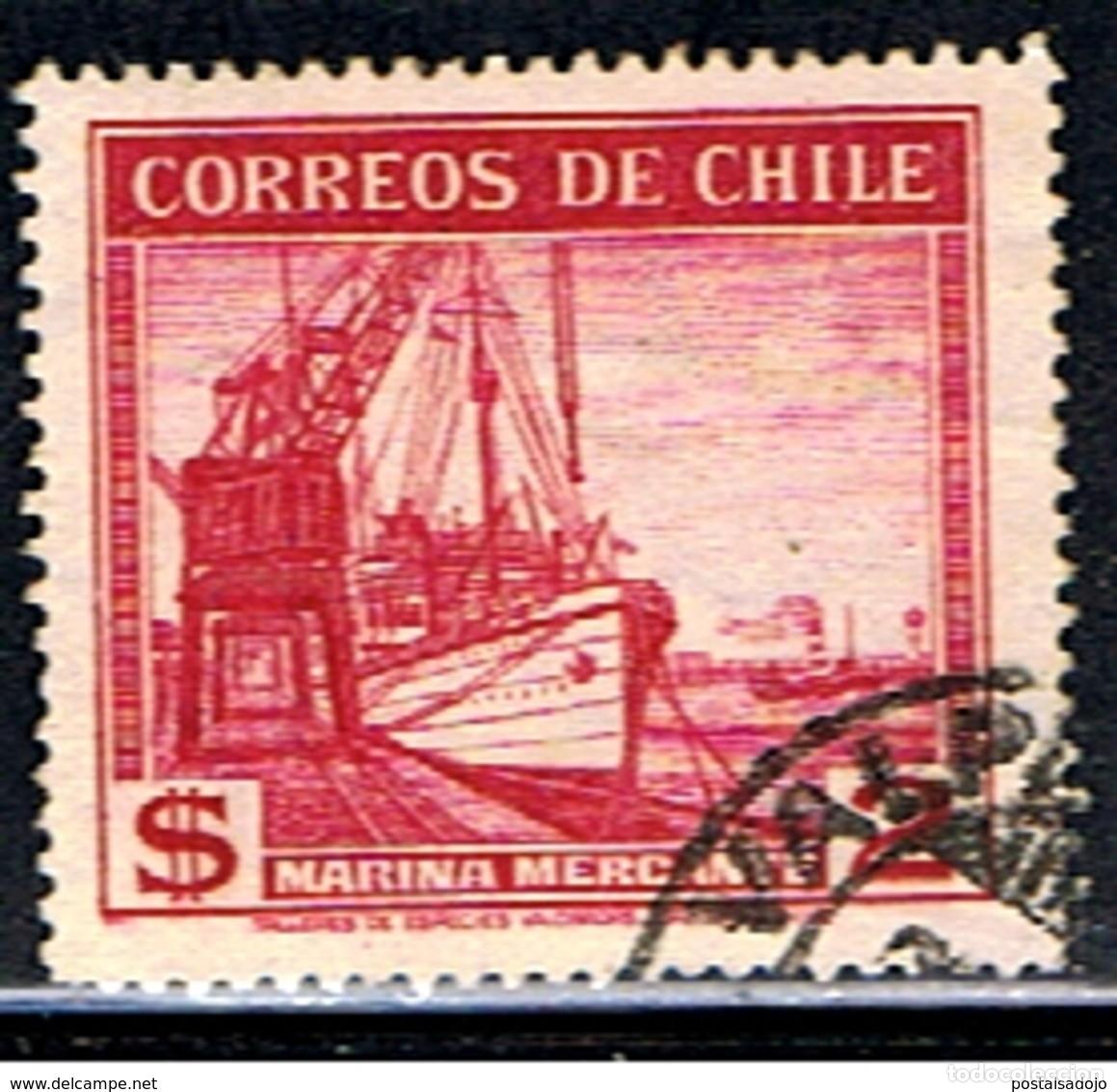 Sellos: CHILE // YVERT 176 // 1938-40 .. USADO - Foto 1