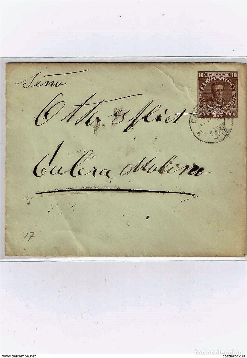 Sellos: R) 1914 CHILE, CABILDO CALERA ENVELOPE, WITH RECEPTION - Foto 1