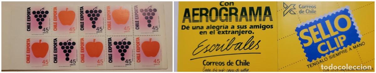 Sellos: O) 1991 CHILE, BOOKLET,&nbsp; EXPORT GRAPES, EXPORT APPLE, , MNH - Foto 1