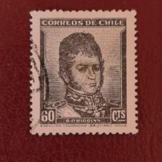 Sellos: SELLO CHILE 1950 B. O´HIGGINS VALOR FACIAL 60 CENTAVOS