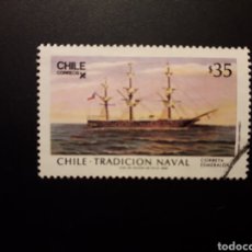 Sellos: CHILE YVERT 745 SELLO SUELTO USADO 1986 BARCOS, VELEROS PEDIDO MÍNIMO 3€. Lote 401796279