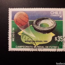 Sellos: CHILE YVERT 732 SELLO SUELTO USADO 1986 MUNDIAL FÚTBOL MÉXICO 86, DEPORTES PEDIDO MÍNIMO 3€. Lote 401796304