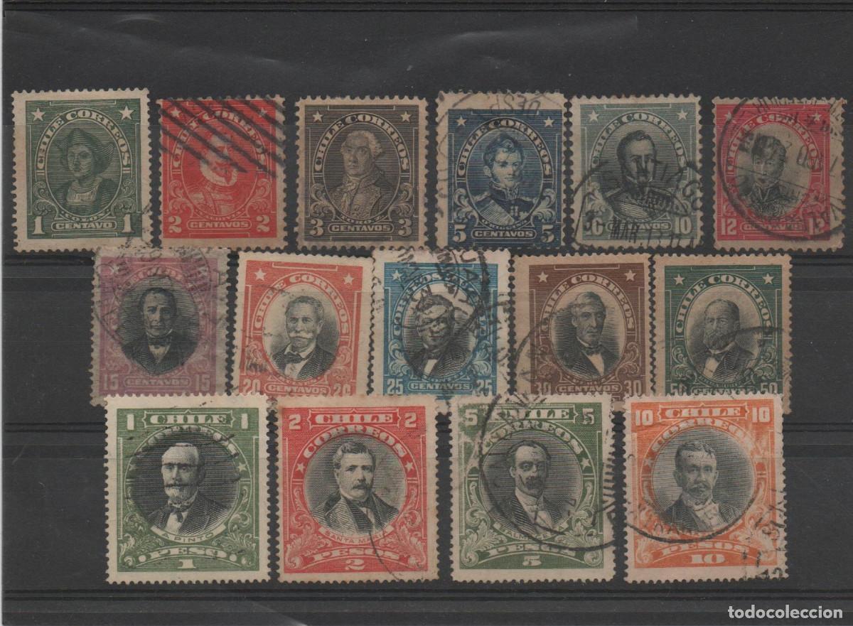 Sellos: Serie completa usada de Chile de 1911 - Foto 1