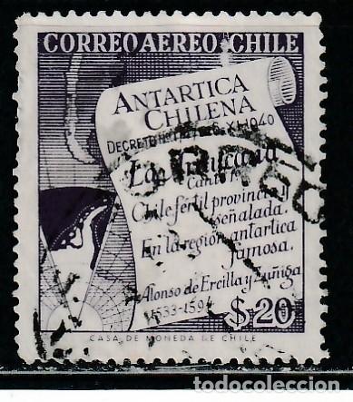 Sellos: CHILE // YVERT 176 AEREO // 1958 ... USADO - Foto 1