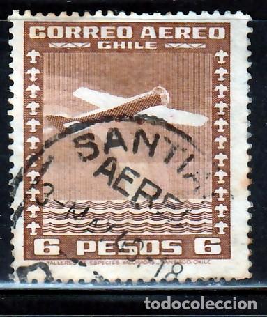 Sellos: CHILE // YVERT 43 AEREO // 1934-38 ... USADO - Foto 1