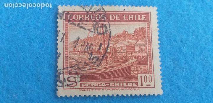 Sellos: Usado. Chile. Barco. Pesca. - Foto 1