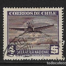 Francobolli: CHILE - AÉREO. YVERT Nº 65 USADO Y DEFECTUOSO
