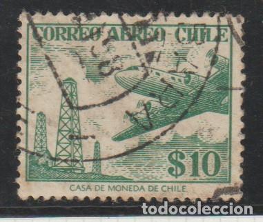 Sellos: CHILE // YVERT 169 AEREO // 1955-57 ... USADO - Foto 1