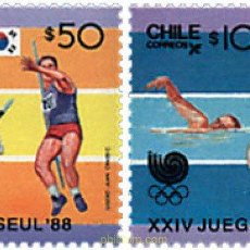 Sellos: 726406 HINGED CHILE 1988 24 JUEGOS OLIMPICOS VERANO SEUL 1988