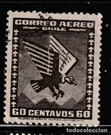 Sellos: CHILE // YVERT 93 AEREO // 1945-54 .... USADO - Foto 1