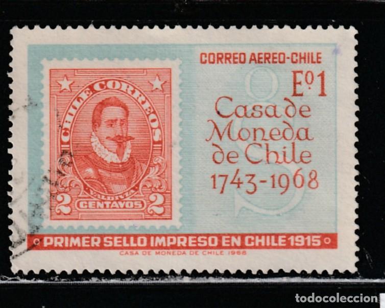 Sellos: CHILE // YVERT 254 AEREO // 1969-71 .... USADO - Foto 1
