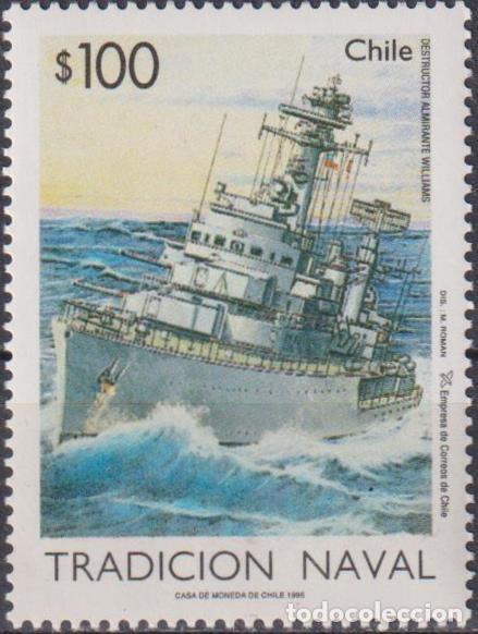 Sellos: Chile 1995 Tradiciones mar&iacute;timas Buques MNH - Foto 1