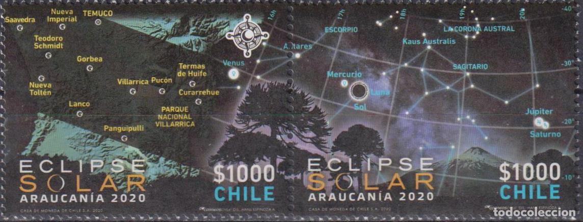 Sellos: Chile 2020 Eclipse solar Espacio MNH - Foto 1